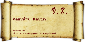 Vasváry Kevin névjegykártya